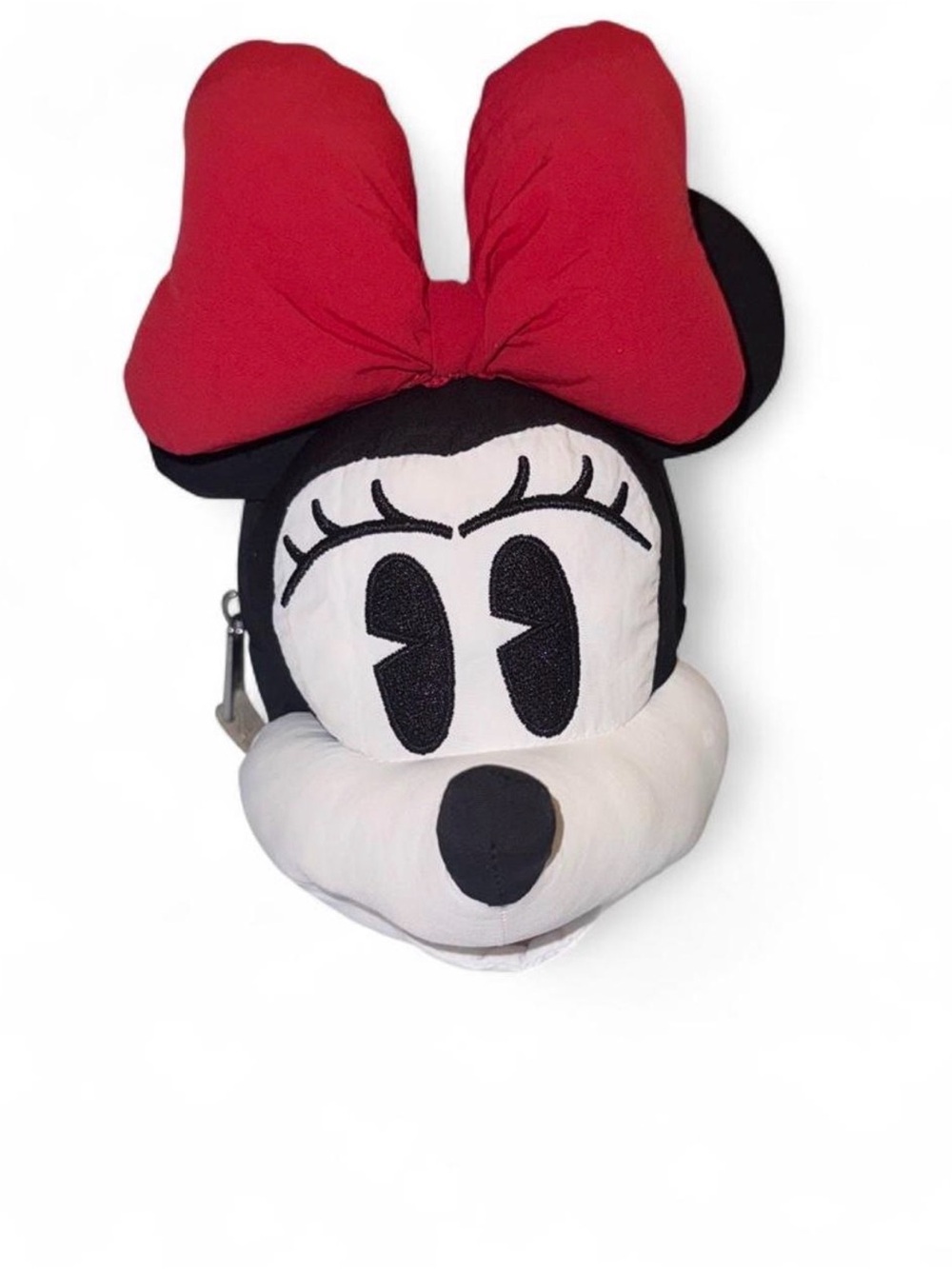 BEIS Plush Character Face Bag in Red, Black & White